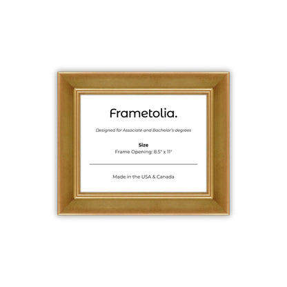 8.5" x 11" Gilded Gold FAMILY  Diploma Frame - No Mat