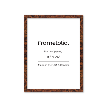 18" x 24" Amber Burlwood Lucca Wall Frame