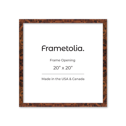 20" x 20" Amber Burlwood Lucca Wall Frame