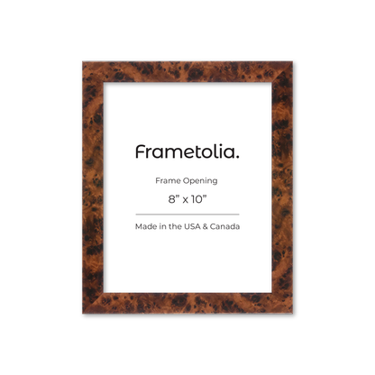 8" x 10" Amber Burlwood Lucca Wall Frame
