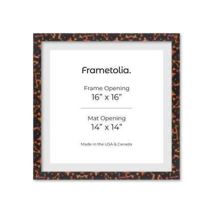 16" x 16" Tortoise Burlwood Lucca Wall Frame