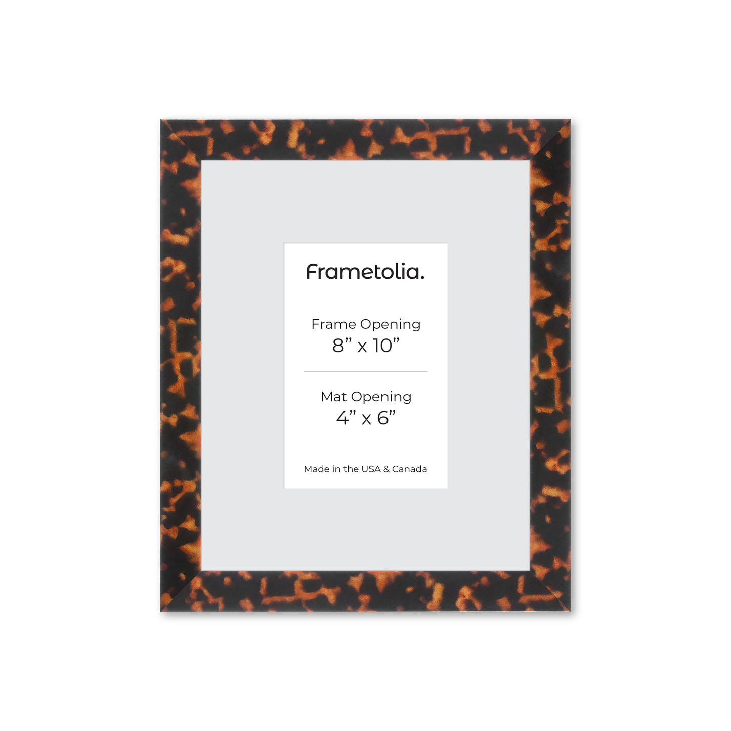 8" x 10" Tortoise Burlwood Lucca Wall Frame