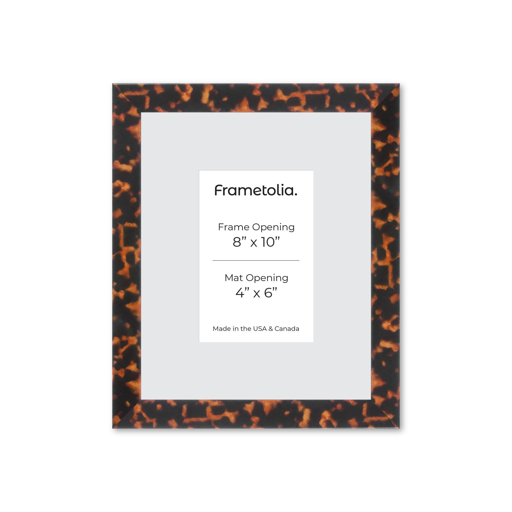 8" x 10" Tortoise Burlwood Lucca Wall Frame