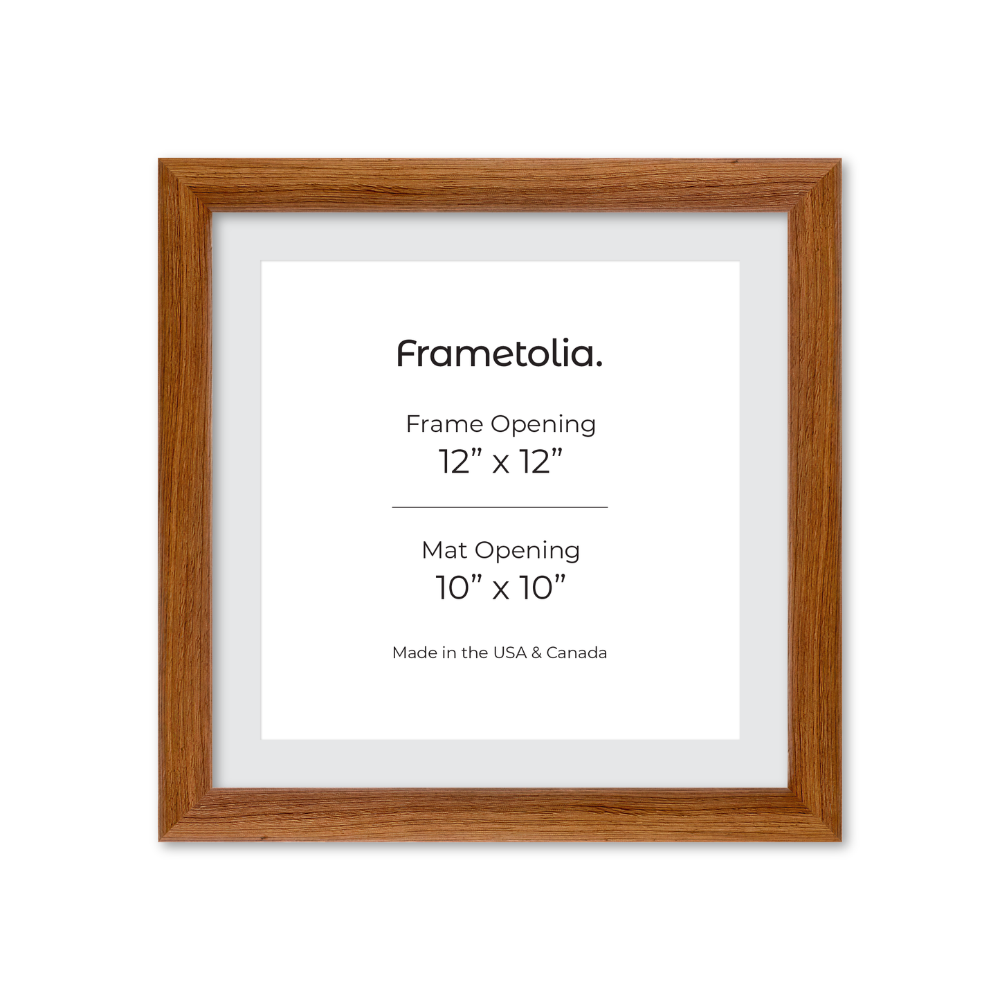 12" x 12" Light Walnut Hudson Wall Frame