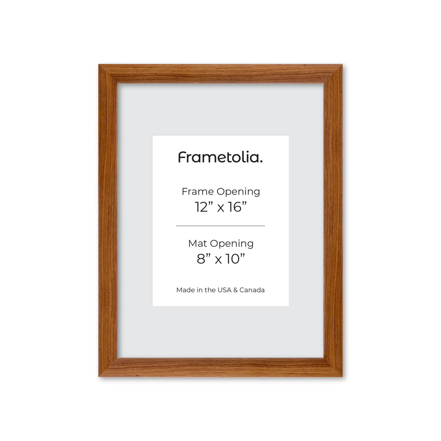 12" x 16" Light Walnut Hudson Wall Frame