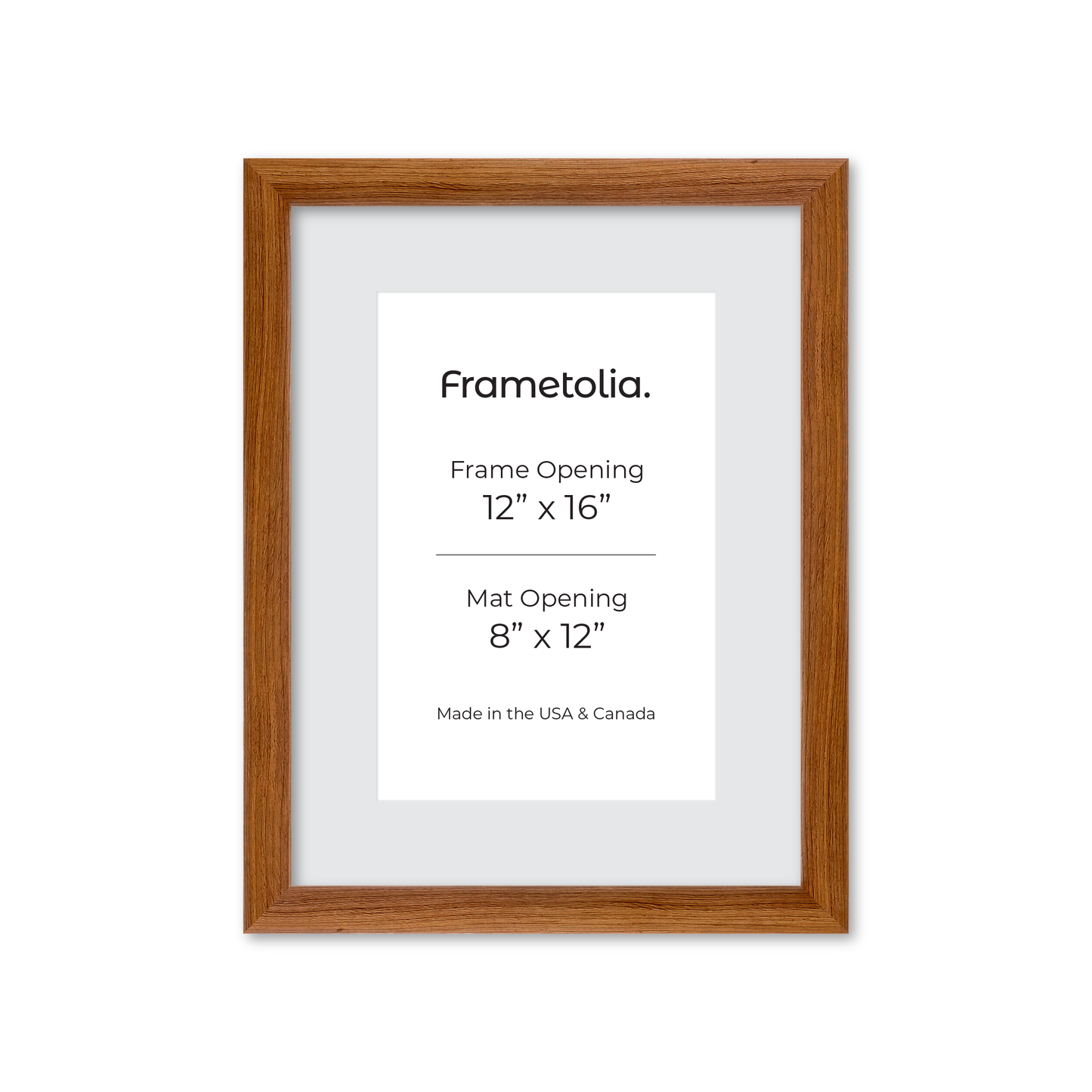 12" x 16" Light Walnut Hudson Wall Frame