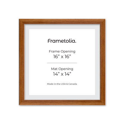 16" x 16" Light Walnut Hudson Wall Frame