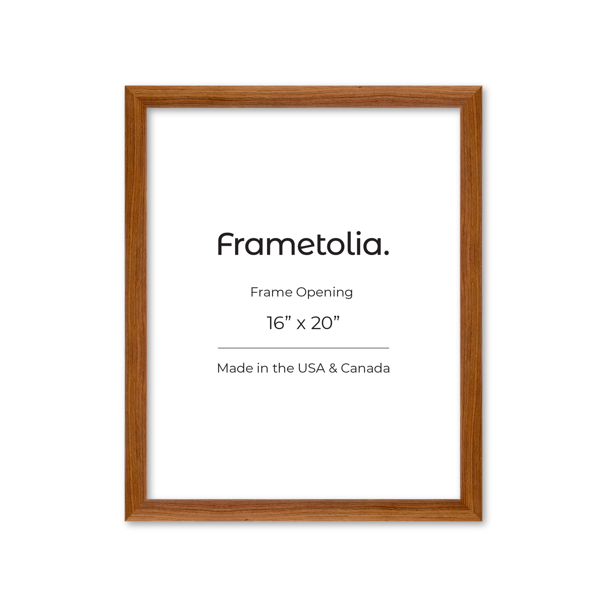 16" x 20" Light Walnut Hudson Wall Frame