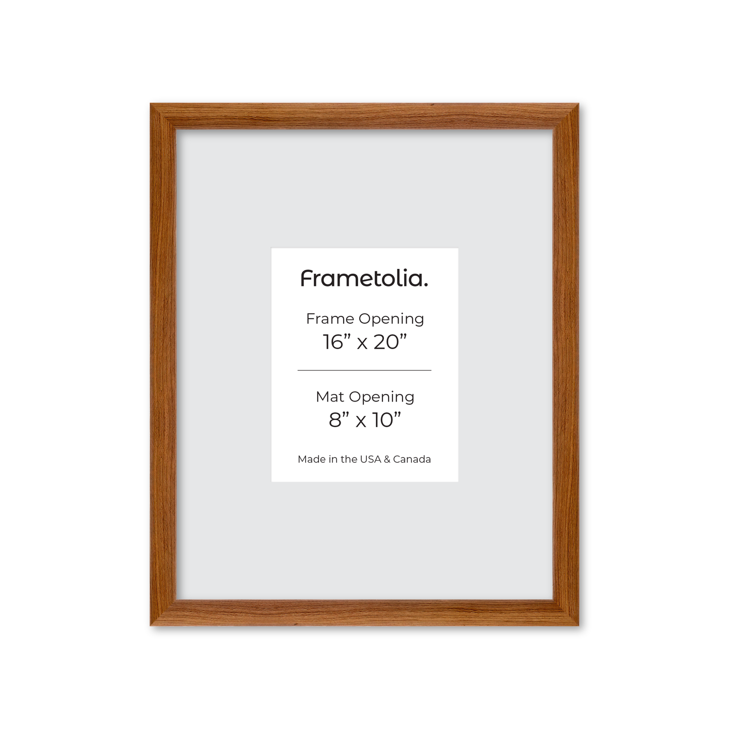 16" x 20" Light Walnut Hudson Wall Frame