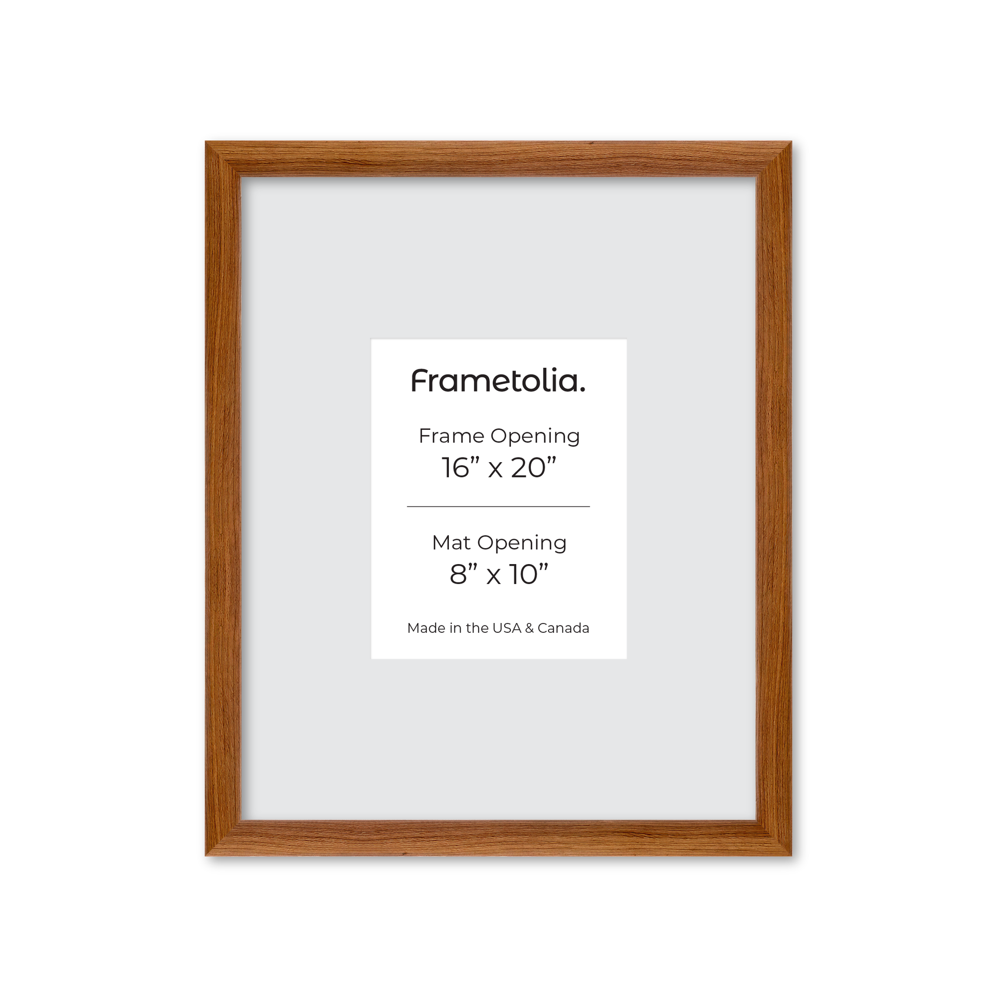 16" x 20" Light Walnut Hudson Wall Frame