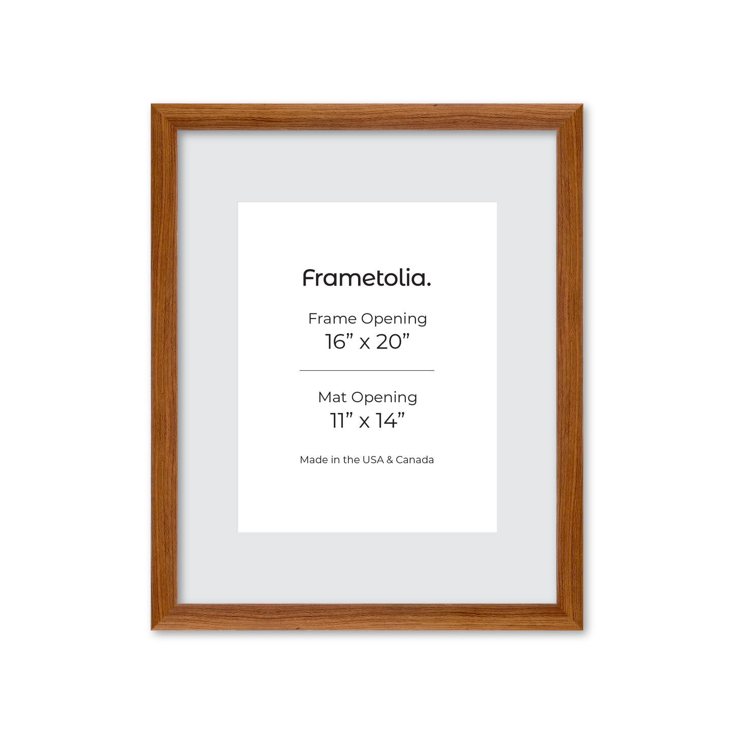 16" x 20" Light Walnut Hudson Wall Frame