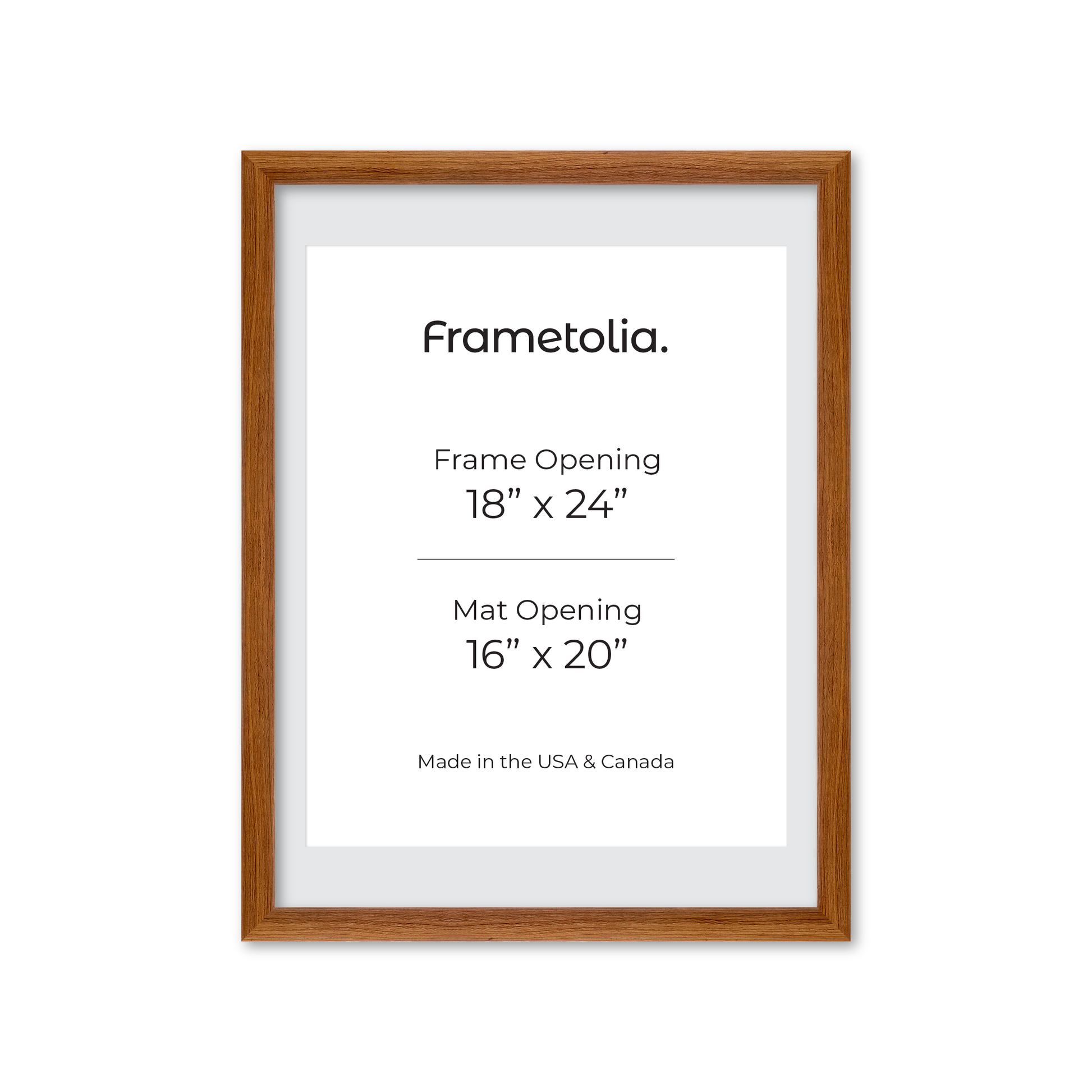 18" x 24" Light Walnut Hudson Wall Frame