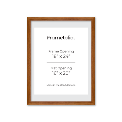 18" x 24" Light Walnut Hudson Wall Frame