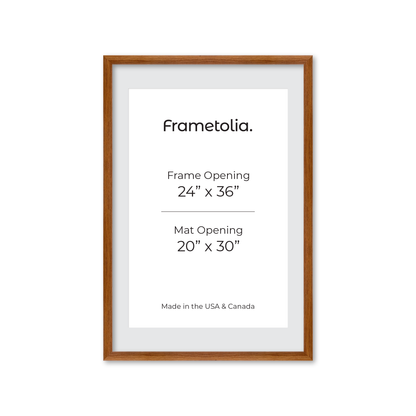 24" x 36" Light Walnut Hudson Wall Frame