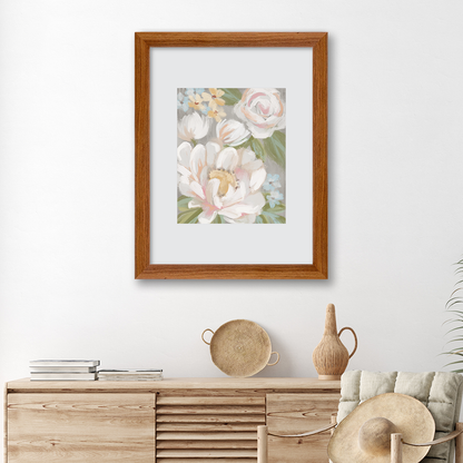 Light Walnut Hudson Wall Frame Hanging on the wall