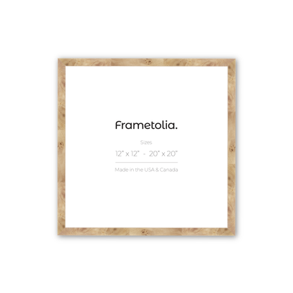 12" x 12" Natural Burlwood Medium Width Wall Frame