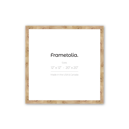 16" x 16" Natural Burlwood Medium Width Wall Frame