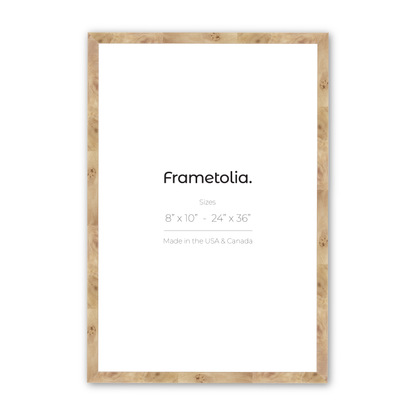11" x 14" Natural Burlwood Medium Width Wall Frame