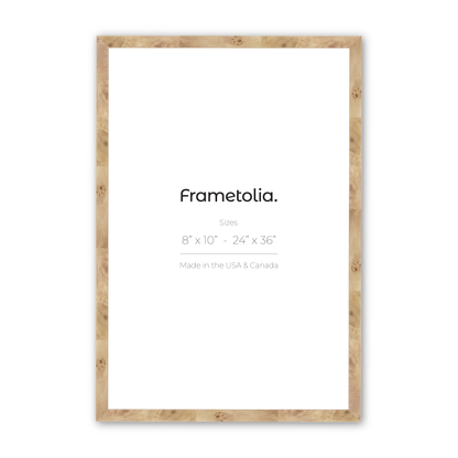 11" x 14" Natural Burlwood Medium Width Wall Frame