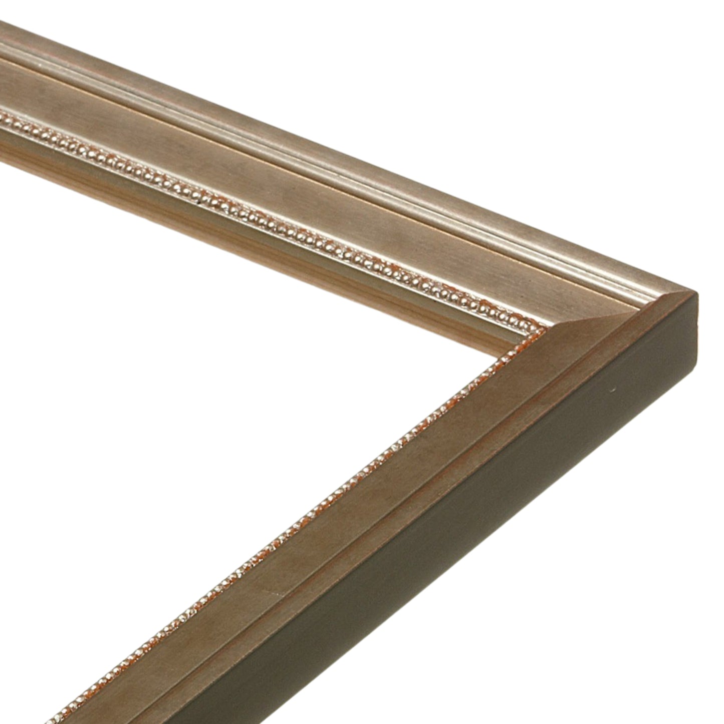 Gilded Silver Distressed Narrow Width Table Top Frame