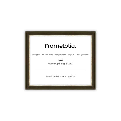 8" x 10" Black and Silver FAMILY Diploma Frame - No Mat