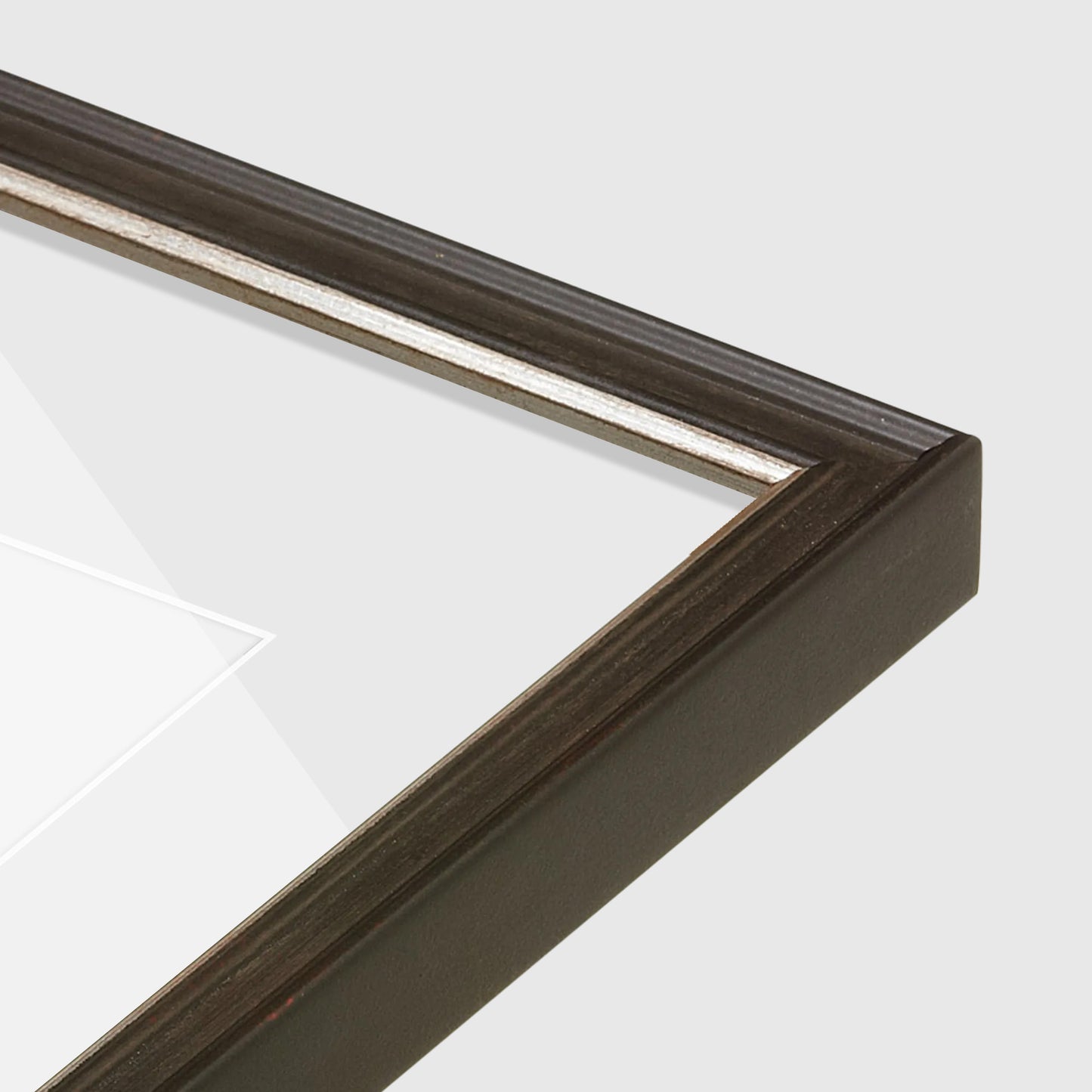 corner of the Black and Silver FAMILY Wall Frame
