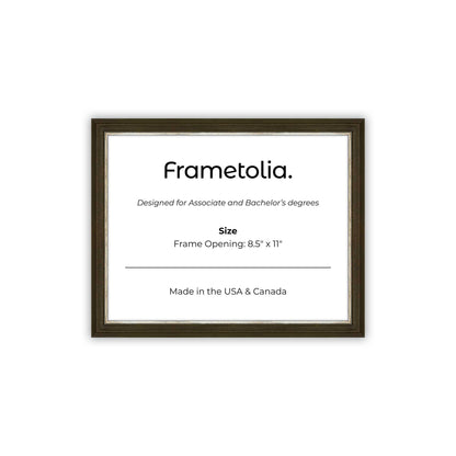 8.5" x 11" Black and Silver FAMILY  Diploma Frame - No Mat