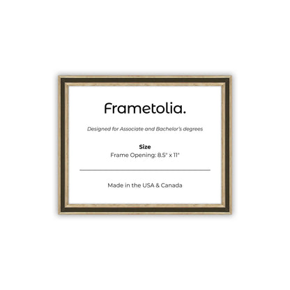 8.5" x 11" Gilded Silver FAMILY  Diploma Frame - No Mat