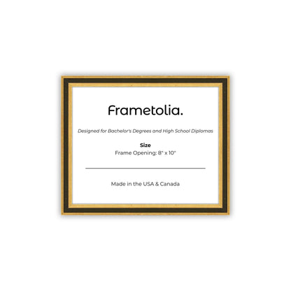 8" x 10" Gilded Gold FAMILY Diploma Frame - No Mat