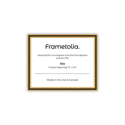 11" x 14" Gilded Gold FAMILY  Diploma Frame - No Mat
