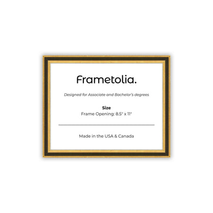8.5" x 11" Gilded Gold FAMILY  Diploma Frame - No Mat