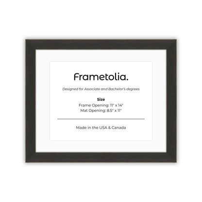 11" x 14" Village Coal FAMILY  Diploma Frame with mat -  8.5 x 11 opening