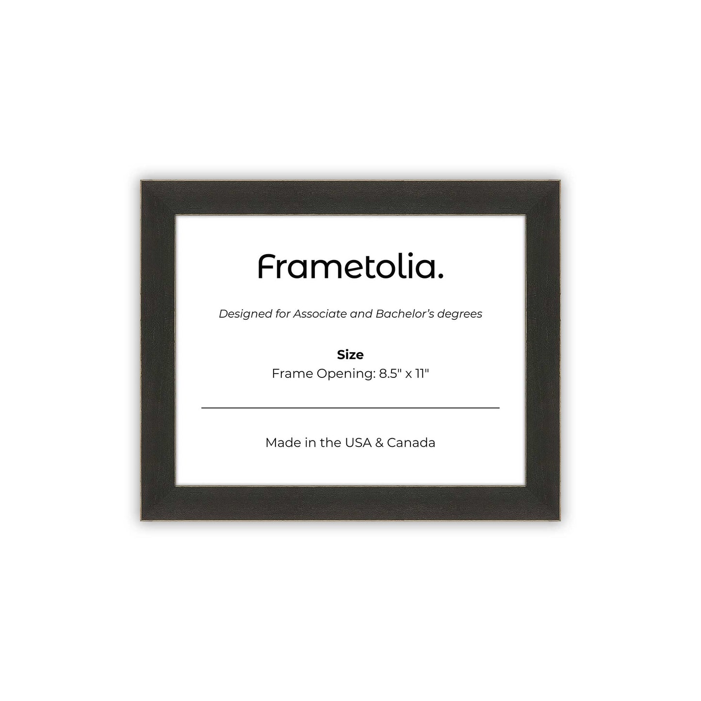 8.5" x 11" Village Coal FAMILY  Diploma Frame - No Mat