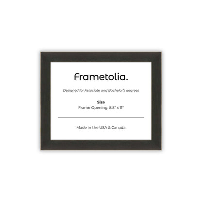 8.5" x 11" Village Coal FAMILY  Diploma Frame - No Mat