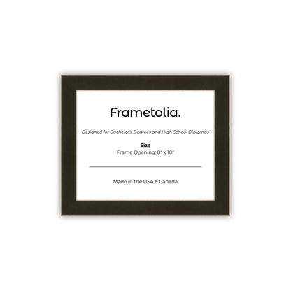 8" x 10" Bravo Brown FAMILY Diploma Frame - No Mat
