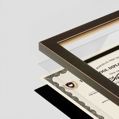 Bravo Brown FAMILY Wall Frame corner Close up with layers broken out