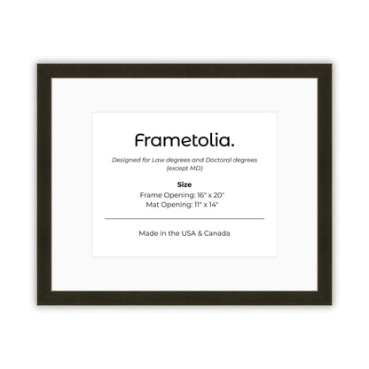 16" x 20" Bravo Brown FAMILY  Diploma Frame with Mat - 11 x 14 opening