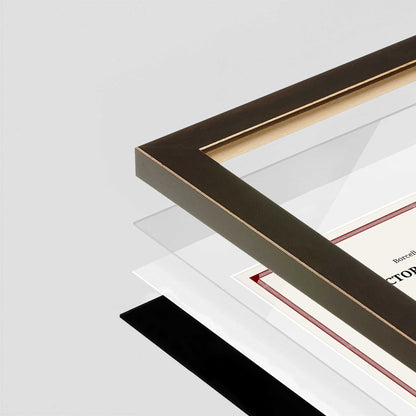 Bravo Brown FAMILY Wall Frame corner Close up with layers broken out