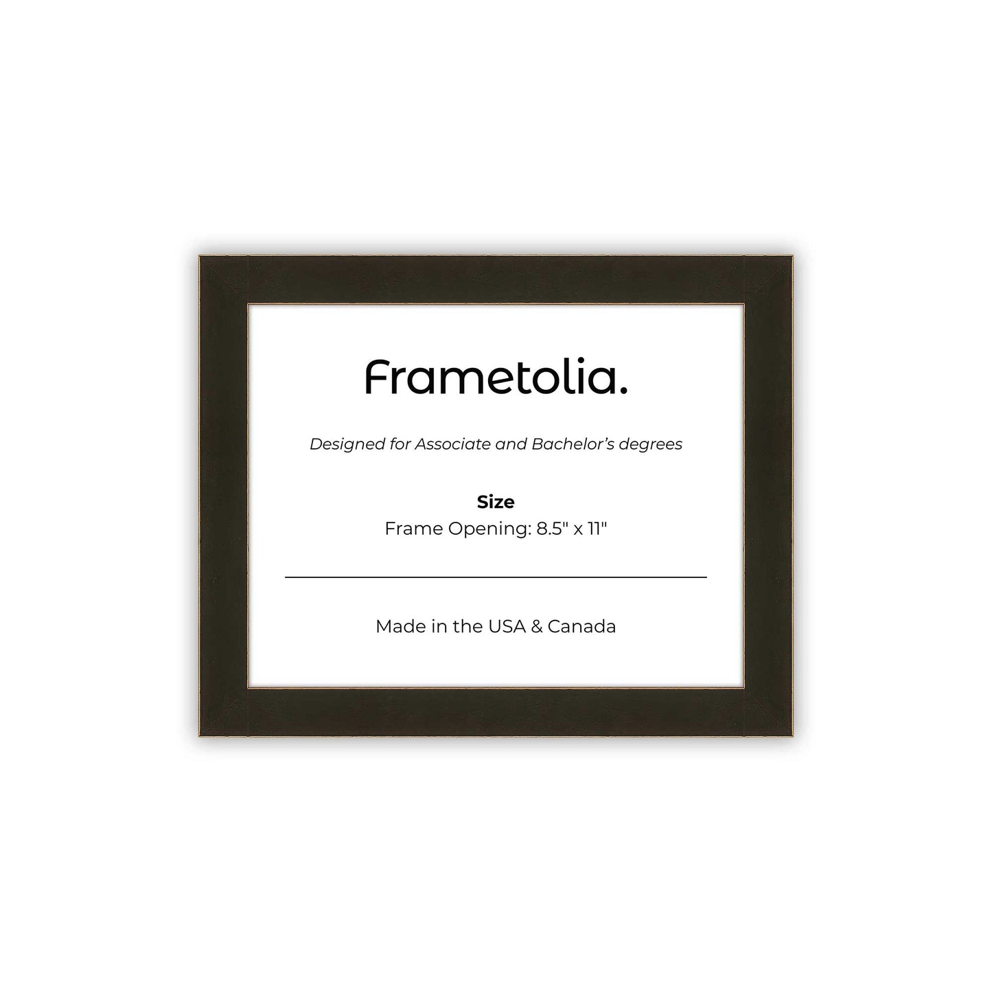 8.5" x 11" Bravo Brown FAMILY  Diploma Frame - No Mat