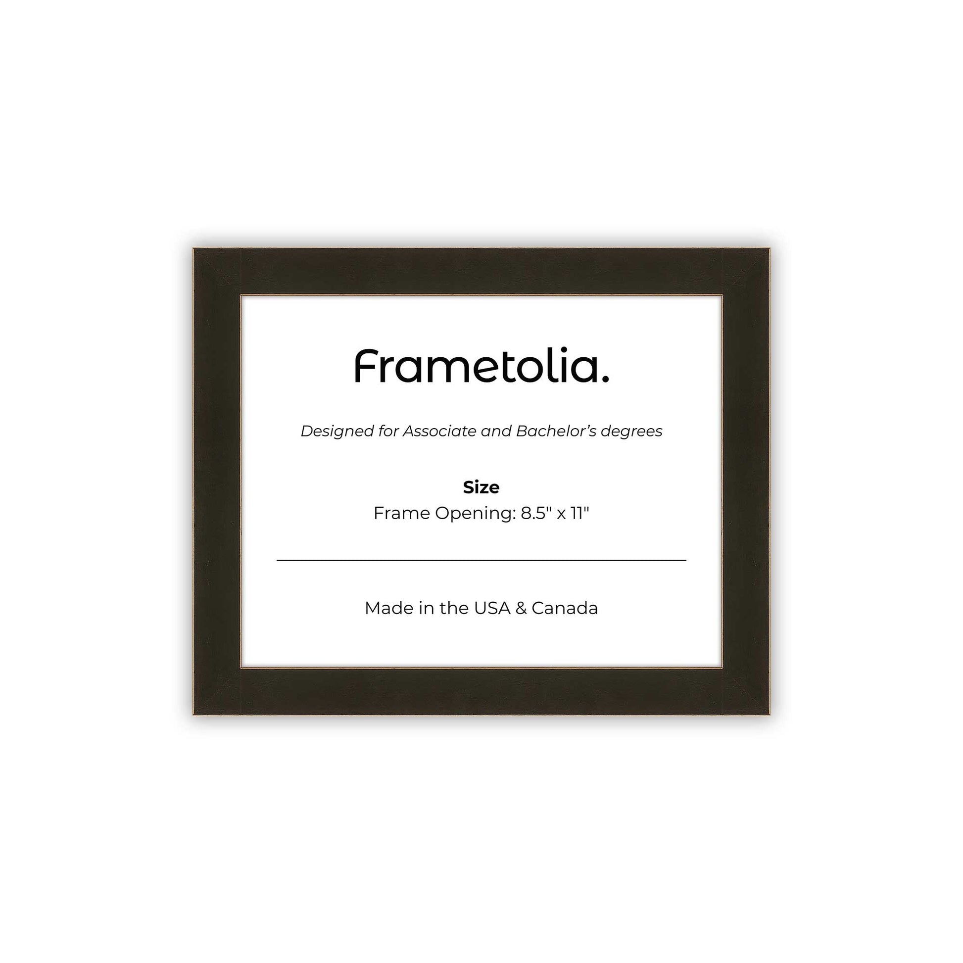 8.5" x 11" Bravo Brown FAMILY  Diploma Frame - No Mat