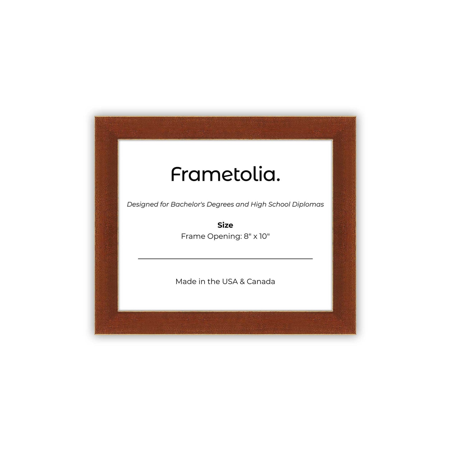 8" x 10" Honey FAMILY Diploma Frame - No Mat