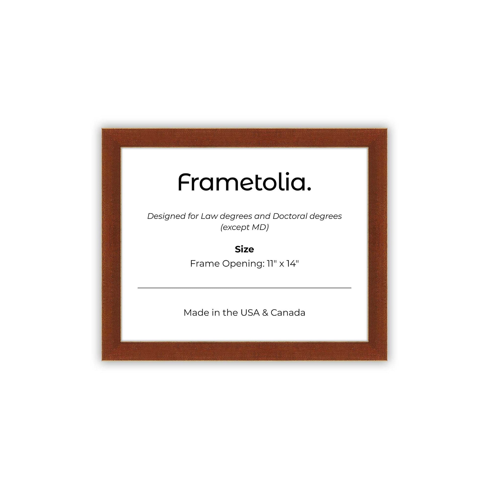 11" x 14" Honey FAMILY  Diploma Frame - No Mat