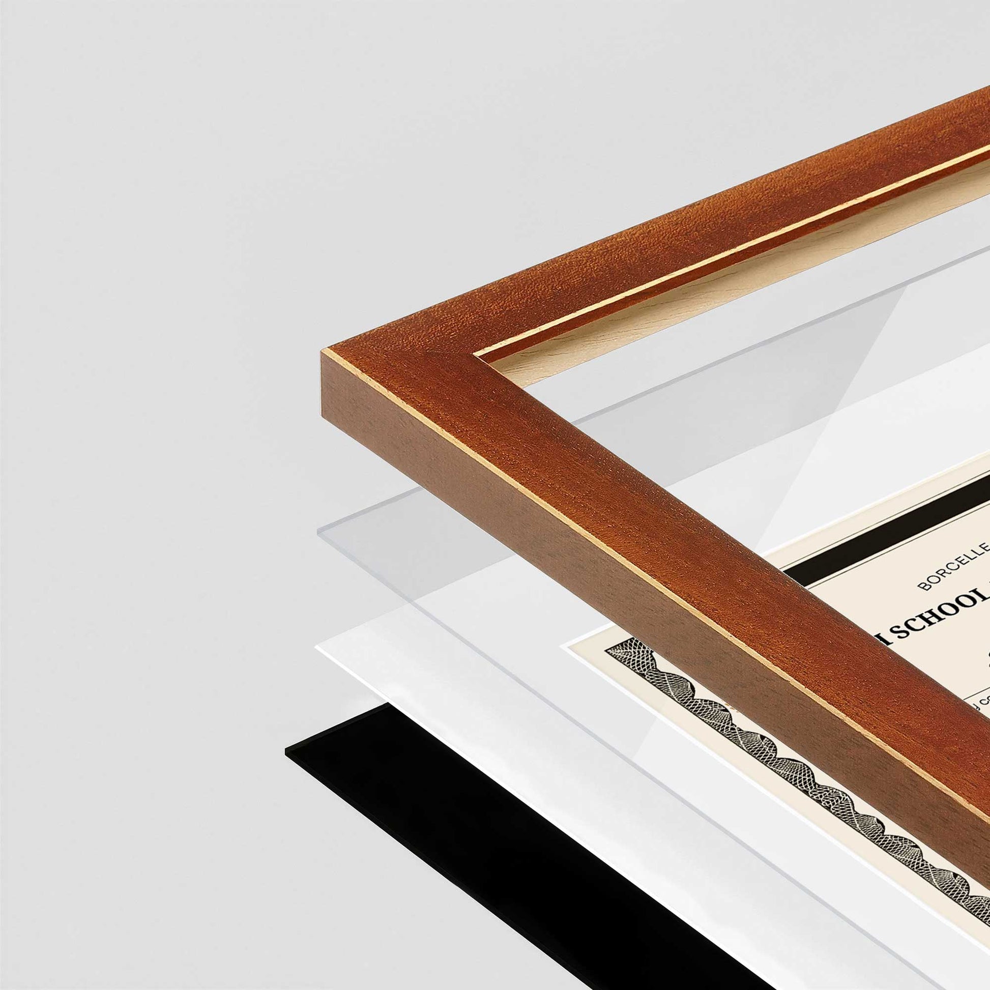 Honey FAMILY Wall Frame corner Close up with layers broken out