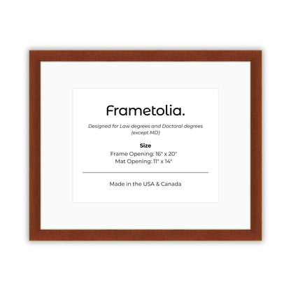 16" x 20" Honey FAMILY  Diploma Frame with Mat - 11 x 14 opening