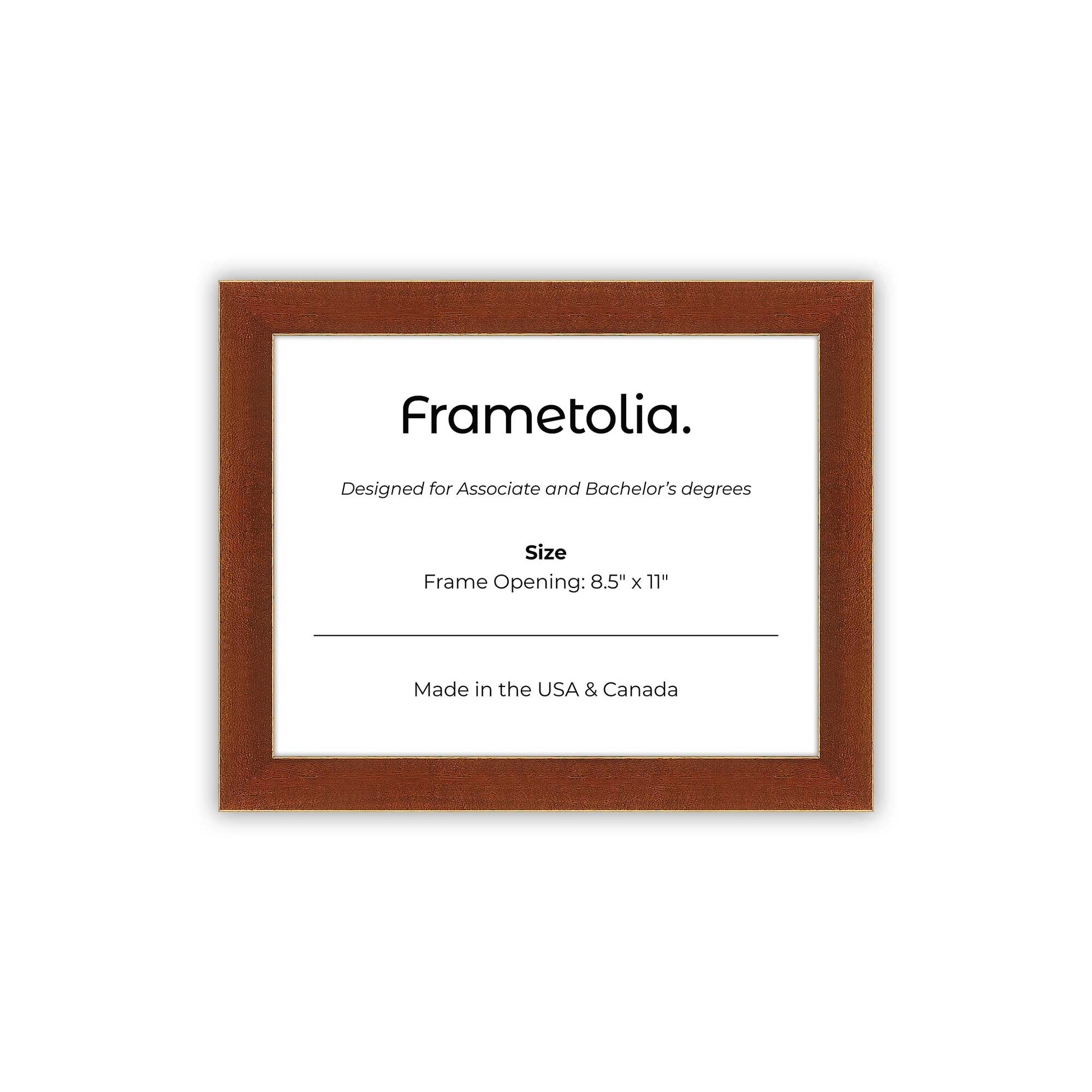 8.5" x 11" Honey FAMILY  Diploma Frame - No Mat