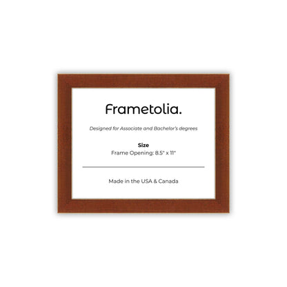8.5" x 11" Honey FAMILY  Diploma Frame - No Mat