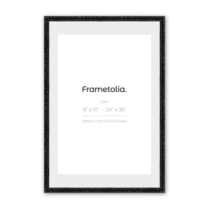 24" x 36" Shimmering Black Renaissance Charm Medium Width Wall Frame