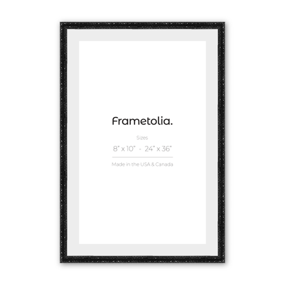 18" x 24" Shimmering Black Renaissance Charm Medium Width Wall Frame