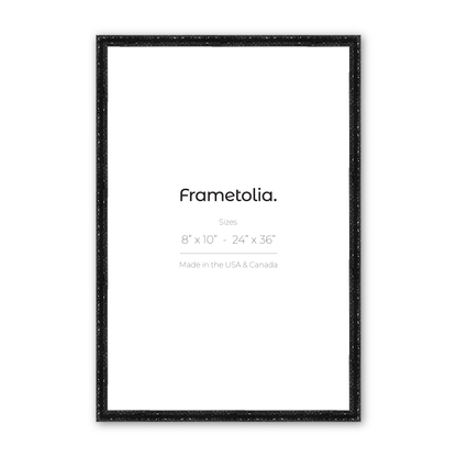 24" x 36" Shimmering Black Renaissance Charm Medium Width Wall Frame