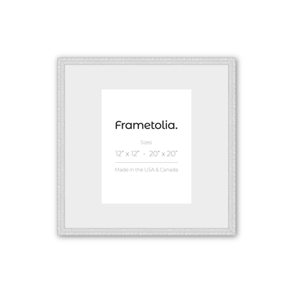 12" x 12" Shimmering White Renaissance Charm Medium Width Wall Frame